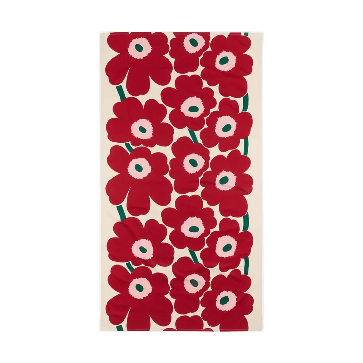 Tovaglia Unikko - Off white-cranberry-rose, 135x250 cm - Marimekko
