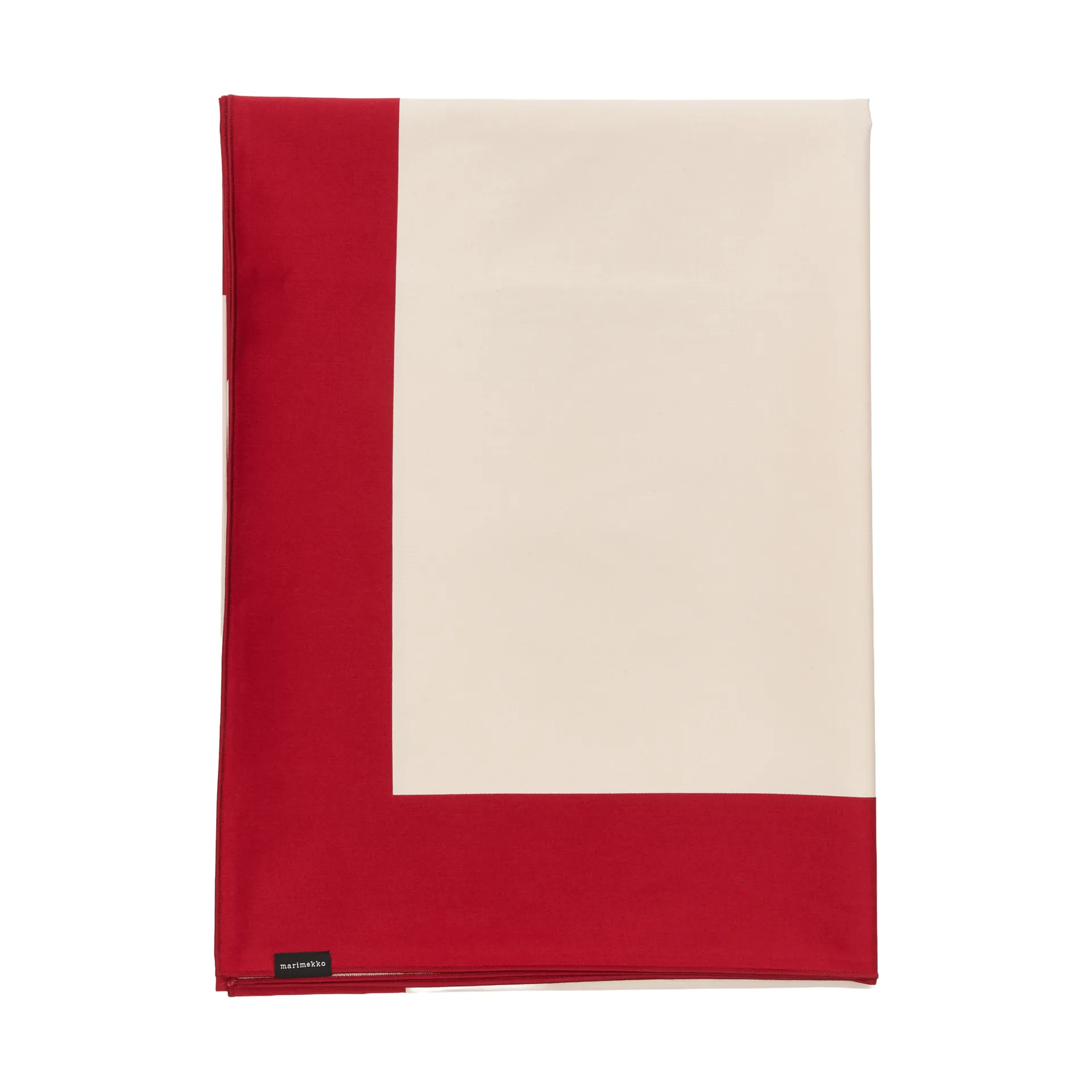 Tovaglia Unikko, Off white-cranberry-rose, 140x140 cm Marimekko