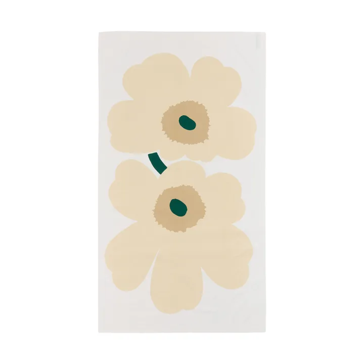 Tovaglia Unikko - White-hay-sand-emerald - Marimekko