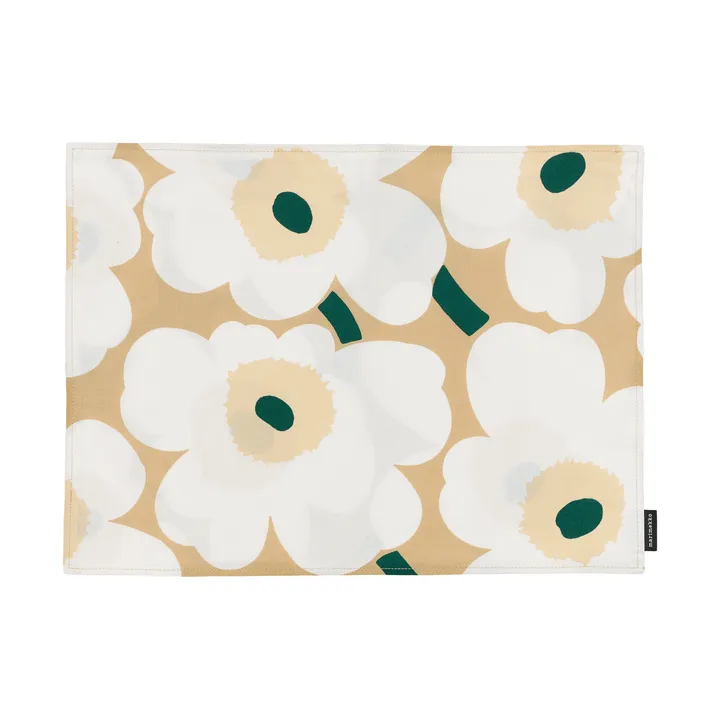 Tovaglietta acrilica Marimekko Pieni Unikko - Sand-white-hay-emerald - Marimekko