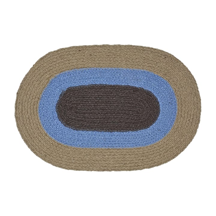 Tovaglietta Melooni ovale in iuta, Marrone, blu Marimekko