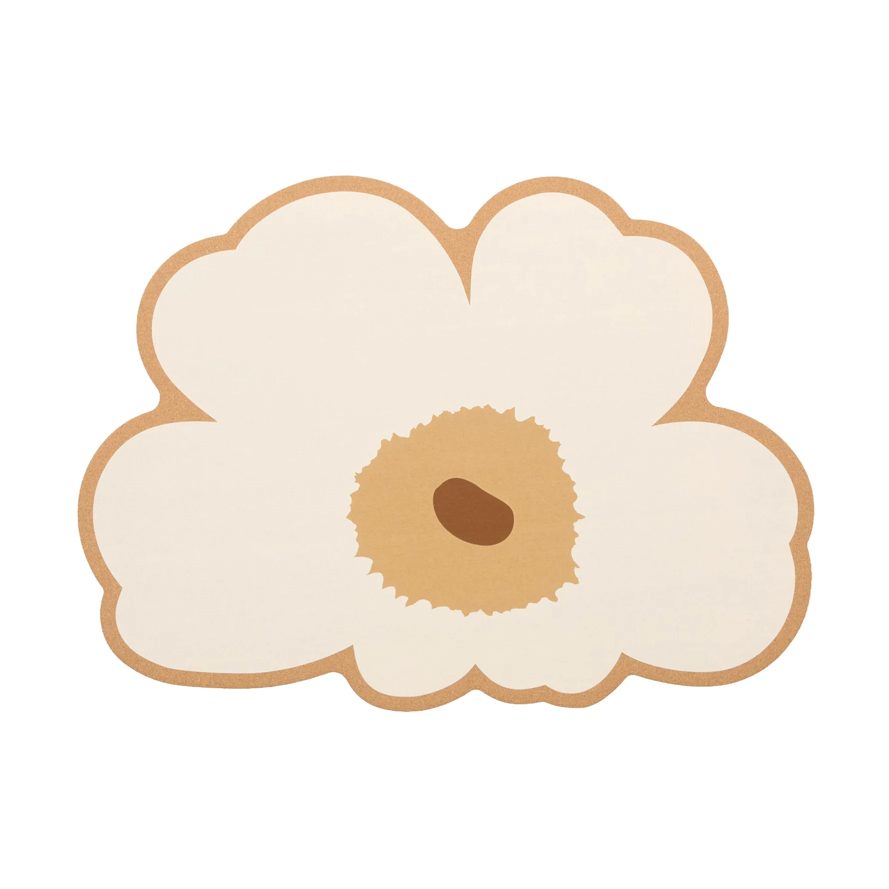 Tovaglietta sughero Marimekko Unikko, Cork-hay-brown Marimekko