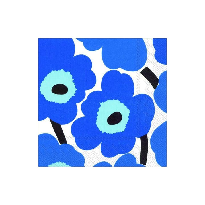 Tovaglioli Unikko 33x33 cm confezione da 20 - blu - Marimekko