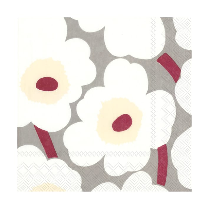 Tovaglioli Unikko 33x33 cm confezione da 20 - Crema - Marimekko