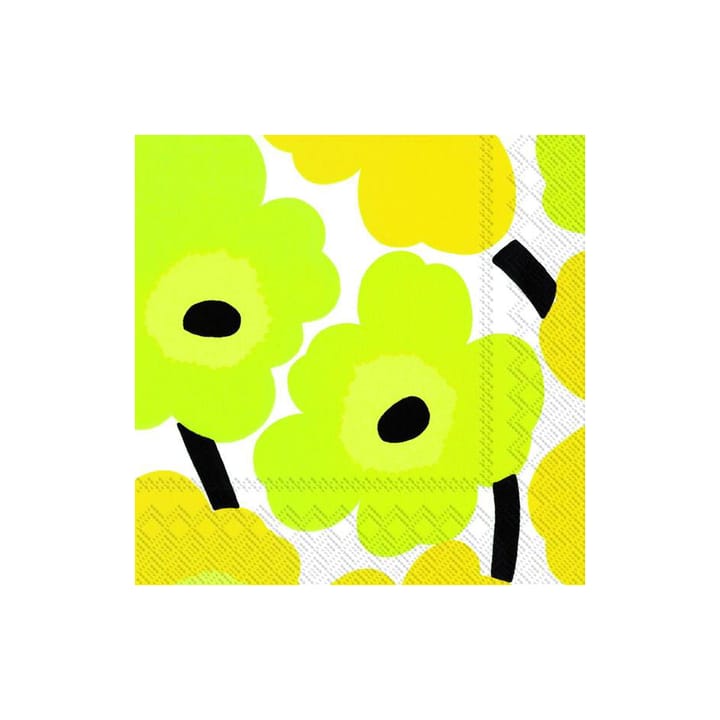Tovaglioli Unikko 33x33 cm confezione da 20 - giallo - Marimekko