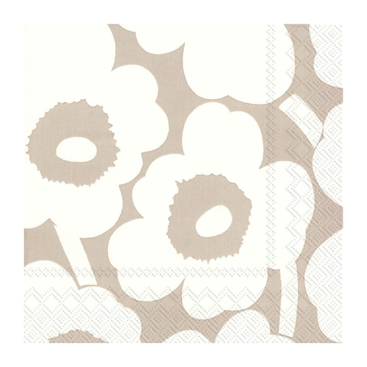 Tovaglioli Unikko 33x33 cm confezione da 20 - Linen-cream - Marimekko