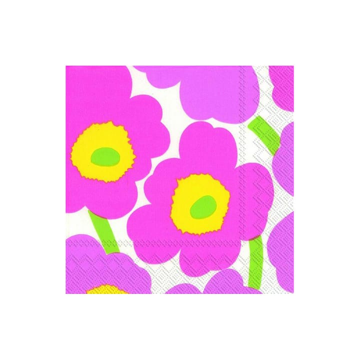 Tovaglioli Unikko 33x33 cm confezione da 20 - rosa - Marimekko