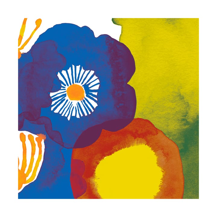 Tovagliolo Juhannustaika 33x33 cm, confezione da 20 - Blu-giallo-rosso - Marimekko
