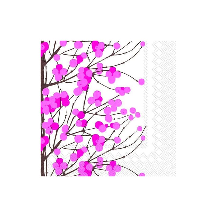 Tovagliolo Lumimarja 33x33 cm confezione da 20 - Bianco-rosa - Marimekko