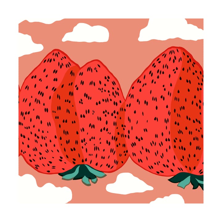 Tovagliolo Mansikkavuoret 33x33 cm confezione da 20 - Rosso - Marimekko