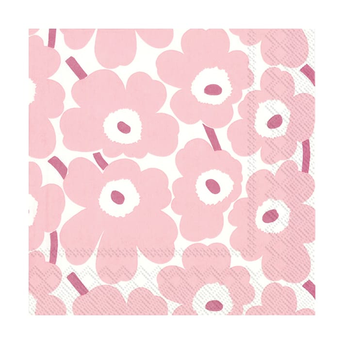 Tovagliolo Mini Unikko confezione da 20 - Rosa Chiaro - Marimekko