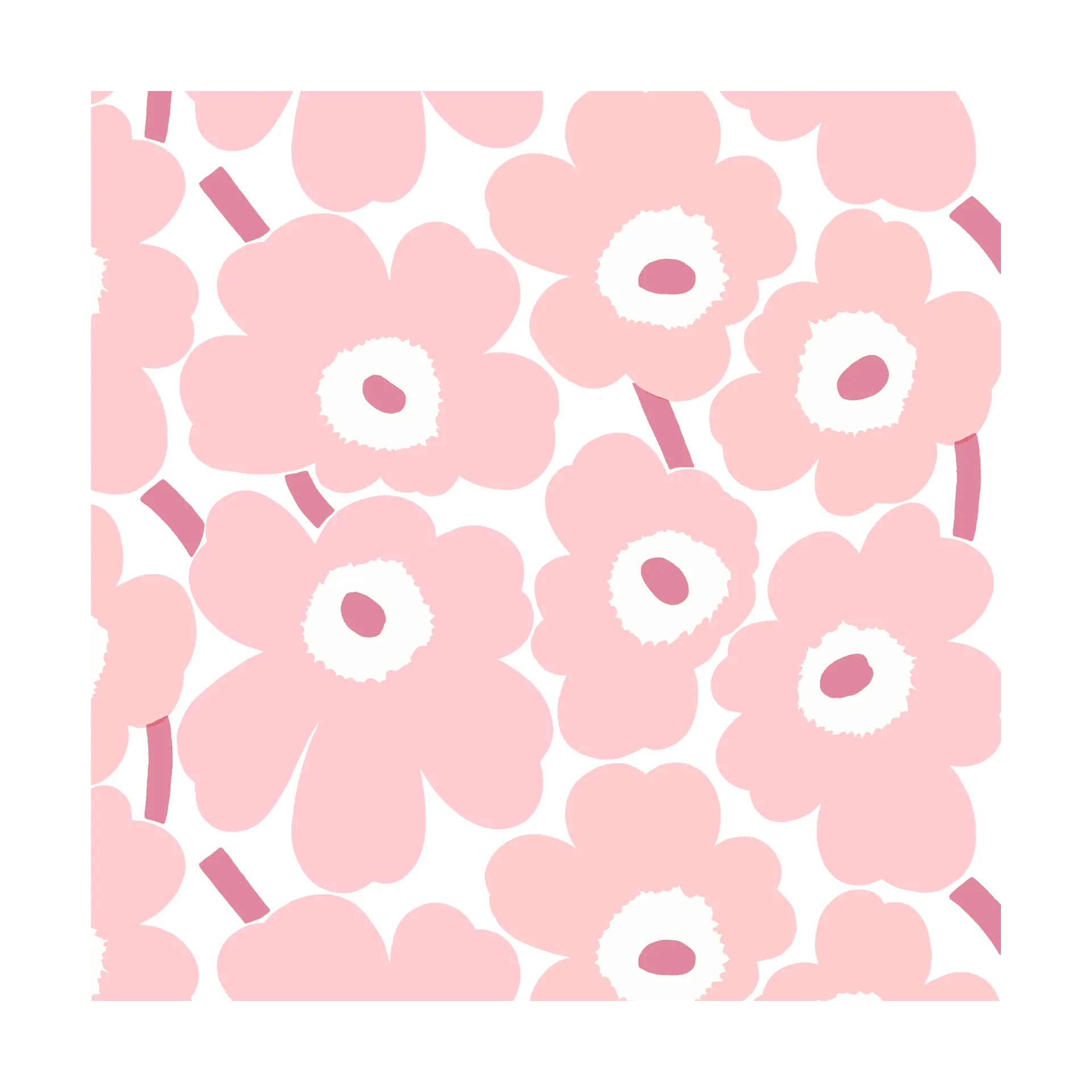 Tovagliolo Mini Unikko confezione da 20, Rosa chiaro Marimekko