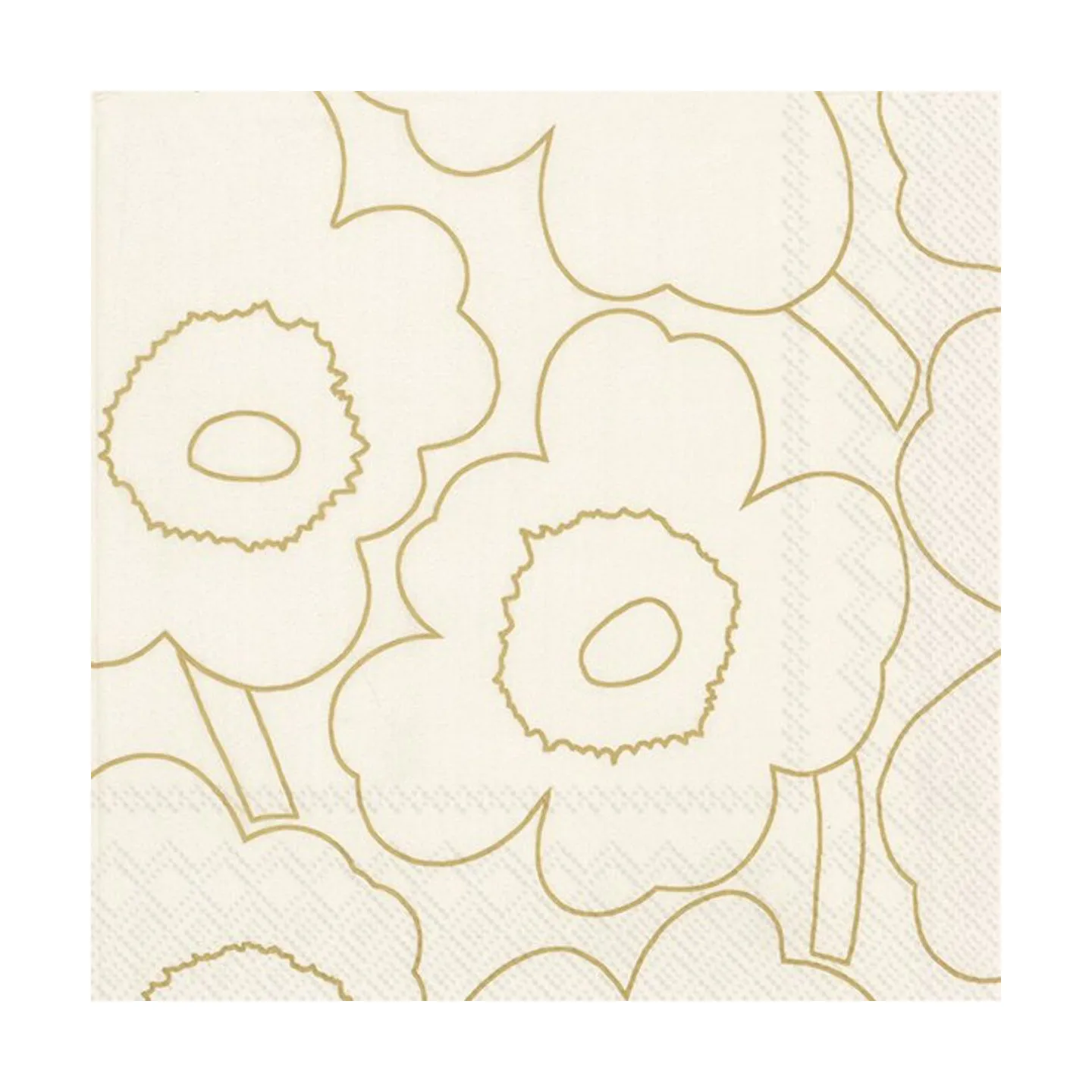 Tovagliolo Piirto Unikko 33x33 cm confezione da 20, Oro Marimekko