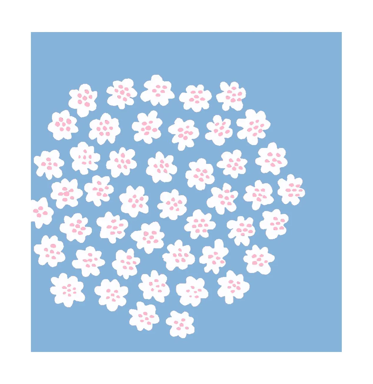 Tovagliolo Puketti 33x33 cm confezione da 20, Azzurro Marimekko