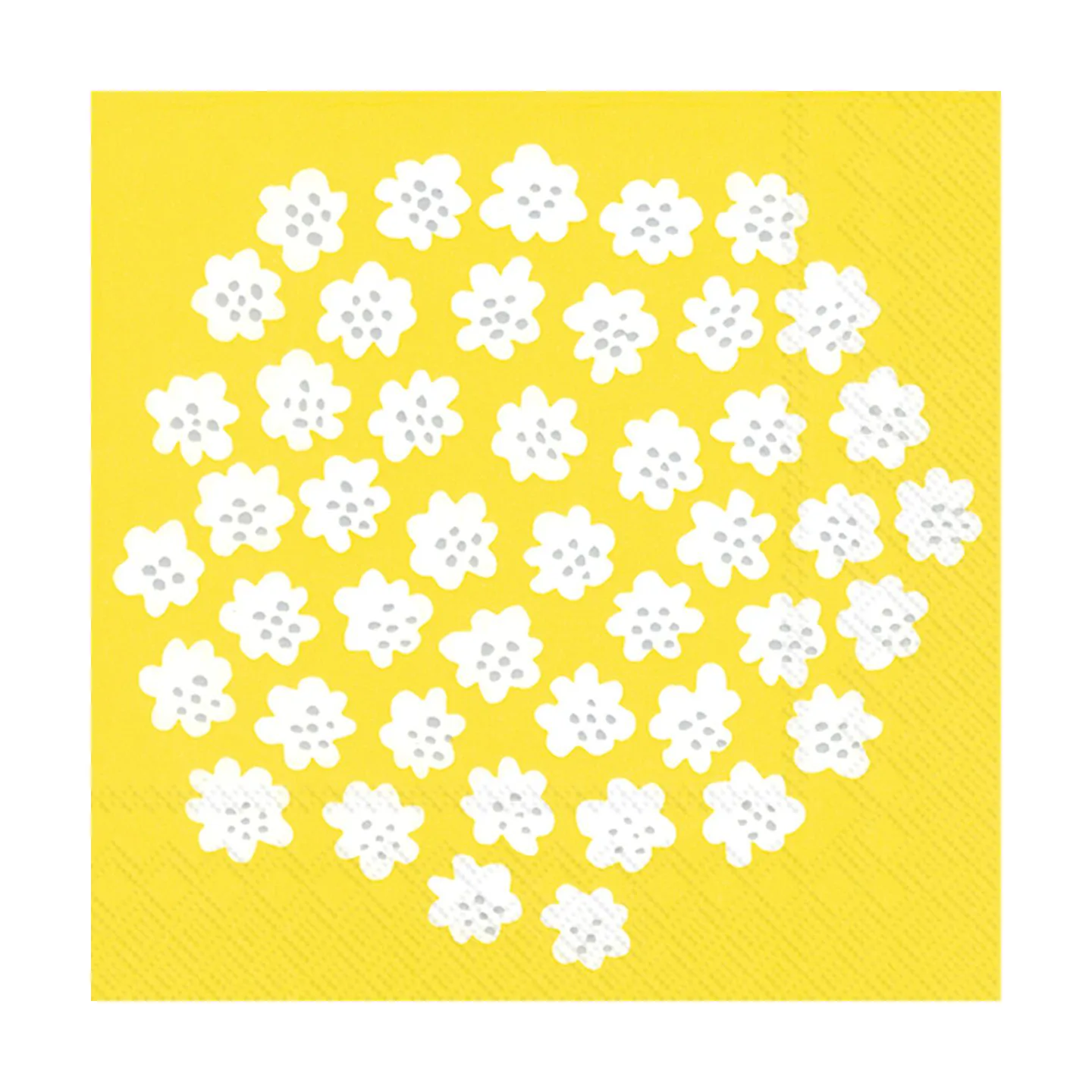 Tovagliolo Puketti 33x33 cm confezione da 20, Giallo Marimekko