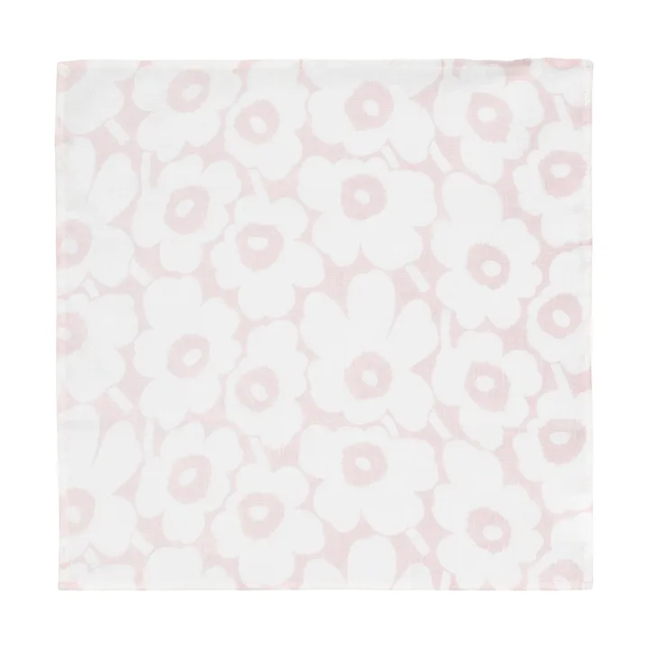 Tovagliolo tessuto Marimekko Mini Unikko 43x43 cm - White-pink - Marimekko