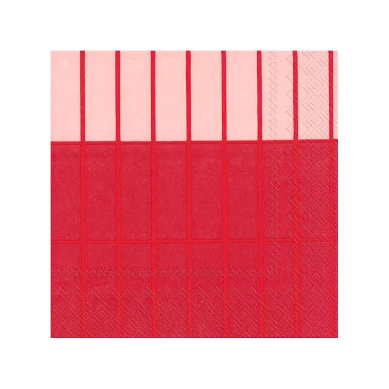 Tovagliolo Tiiliskivi Raita confezione da 20, Rosso Marimekko