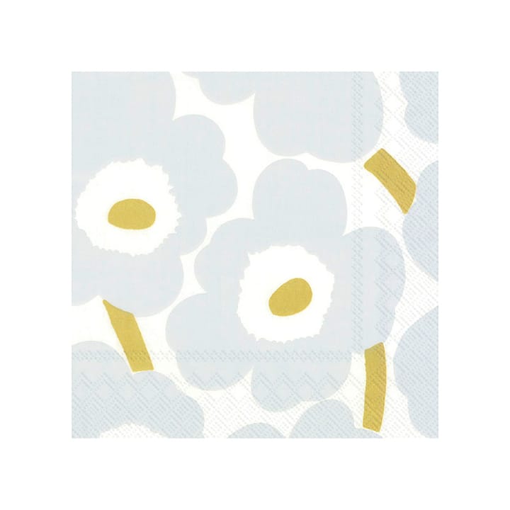 Tovagliolo Unikko 33x33 cm confezione da 20 - bianco-argento - Marimekko