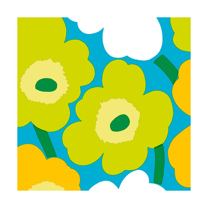 Tovagliolo Unikko 33x33 cm confezione da 20 - Blu-Verde - Marimekko