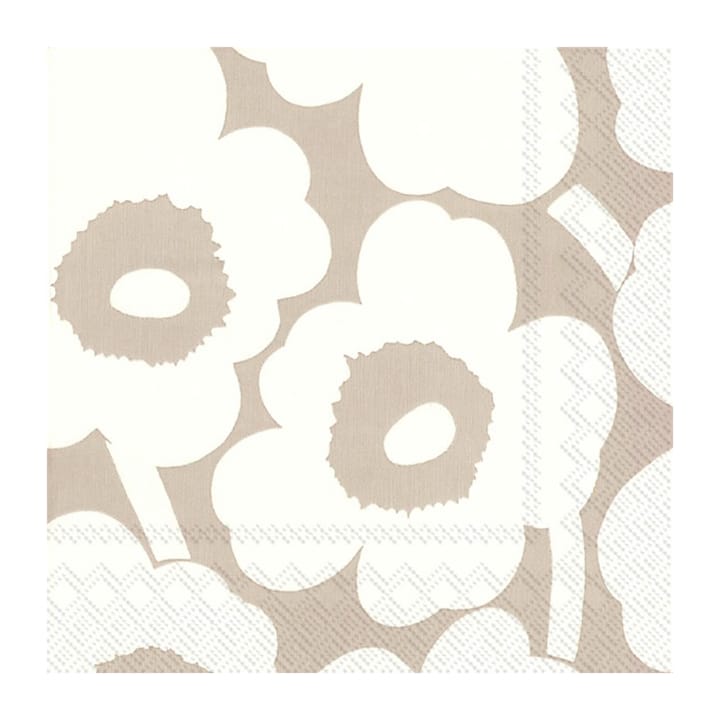 Tovagliolo Unikko 33x33 cm confezione da 20 - Linen-cream - Marimekko