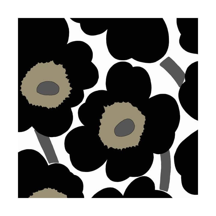 Tovagliolo Unikko 33x33 cm confezione da 20 - Nero-Bianco - Marimekko