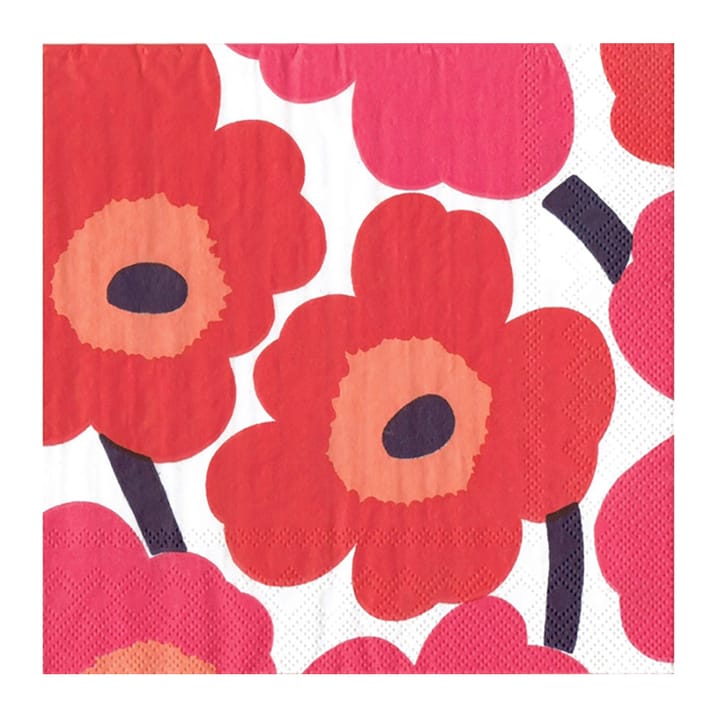 Tovagliolo Unikko 33x33 cm confezione da 20 - rosso - Marimekko