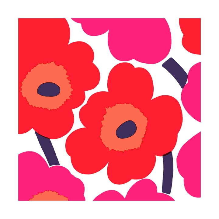 Tovagliolo Unikko 33x33 cm confezione da 20 - Rosso - Marimekko