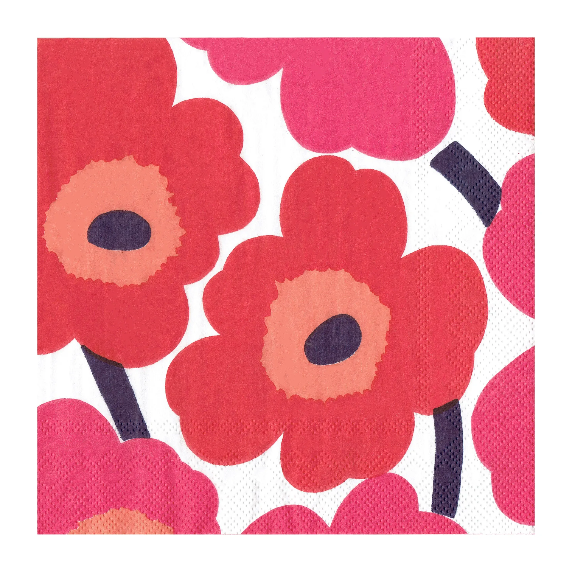 Tovagliolo Unikko 40x40 cm confezione da 20, Red Marimekko