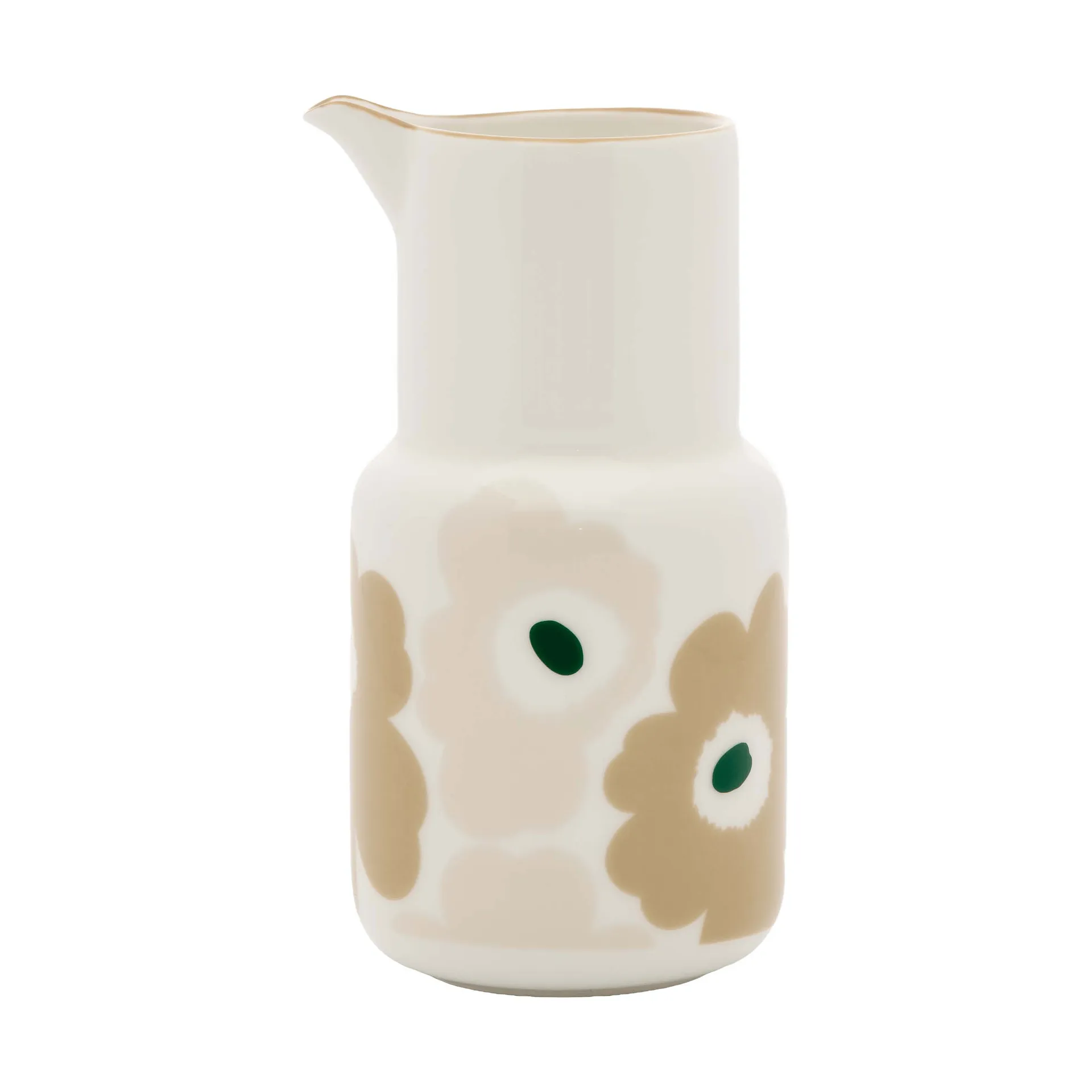 Unikko caraffa, White-light sand-beige-dark green, 0,65 L Marimekko