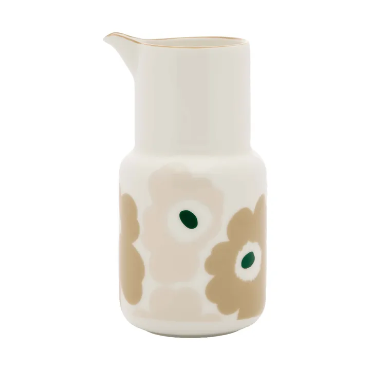 Unikko caraffa - White-light sand-beige-dark green, 0,65 L - Marimekko