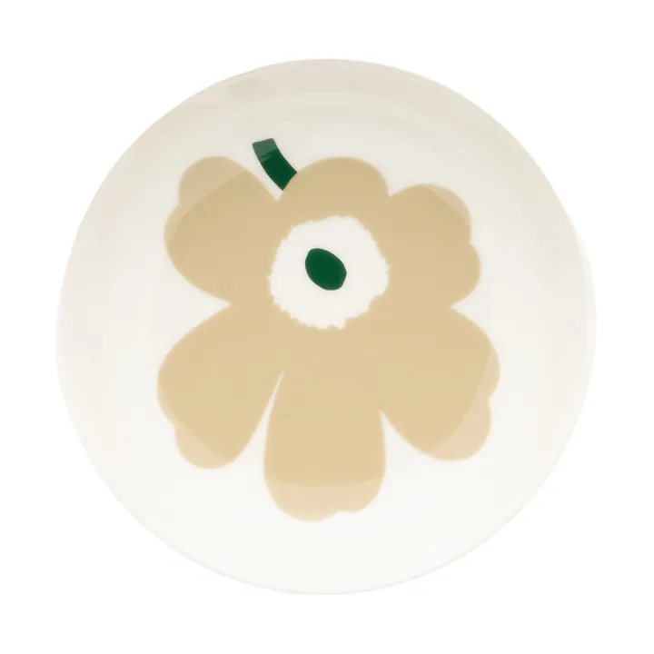 Unikko piatto fondo - Beige-white-light sand-dark green - Marimekko