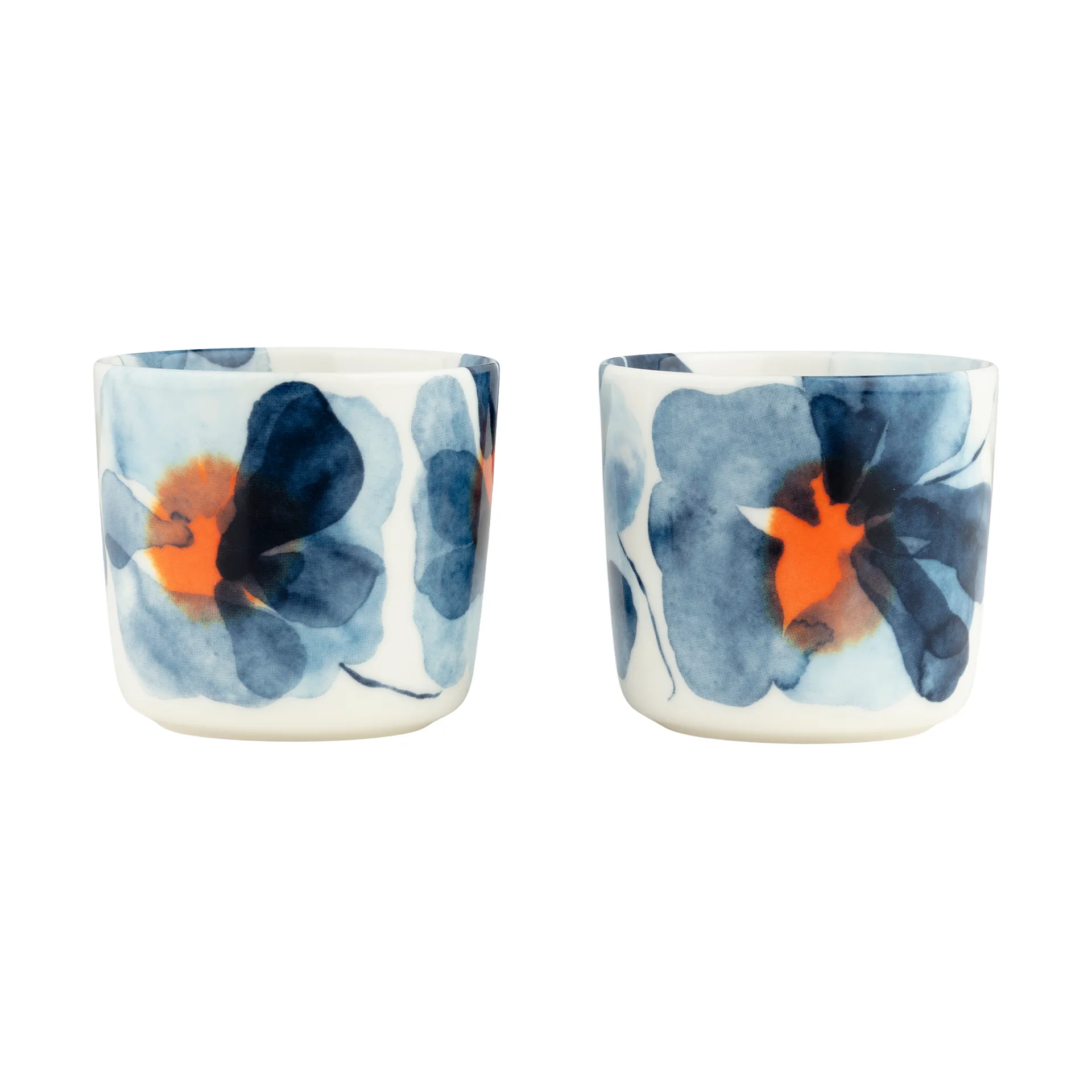 Valssi tazza con piattino, Bianco-blu-arancione, 20 cl Marimekko