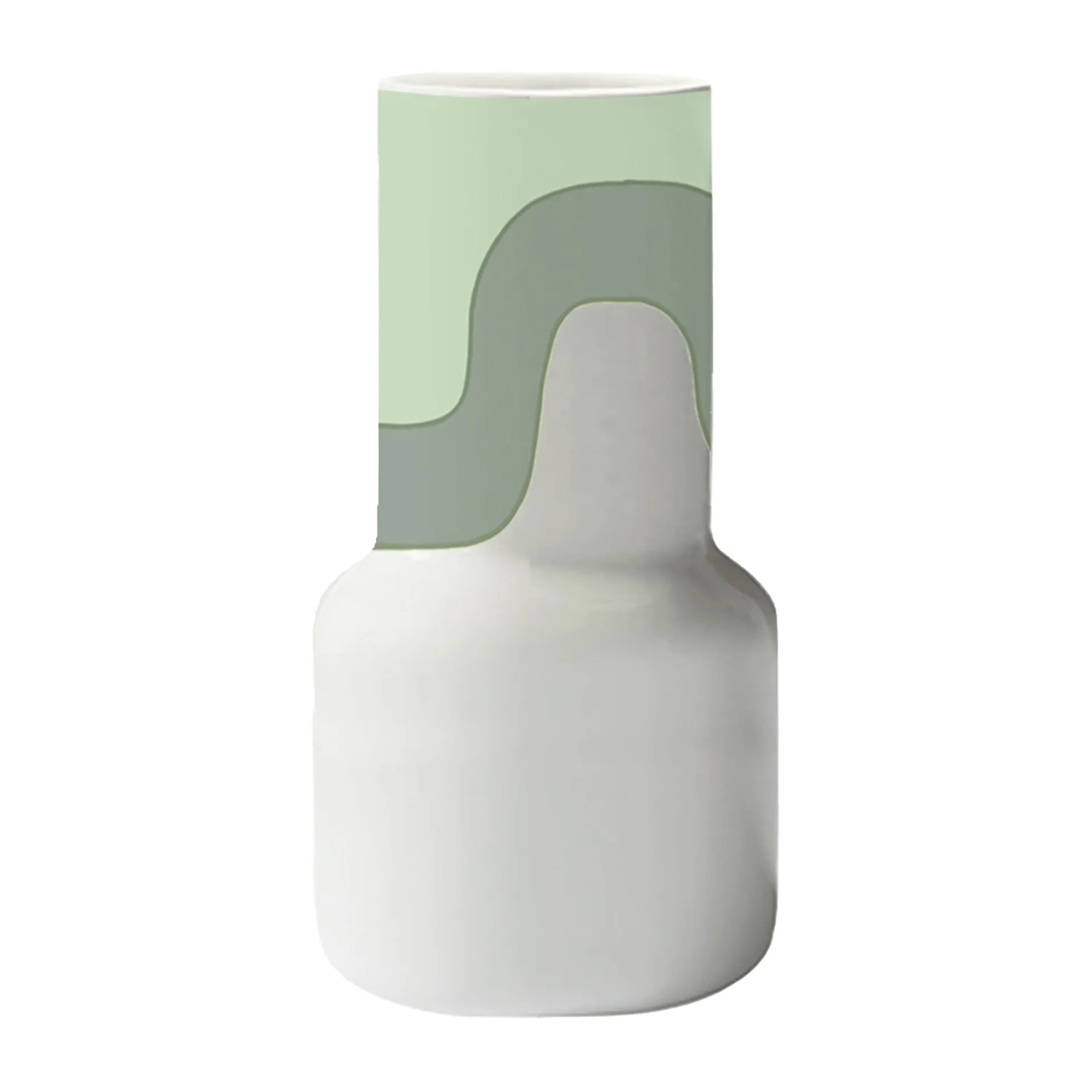 Vaso Seireeni 25 cm, Bianco, verde menta, verde muschio Marimekko