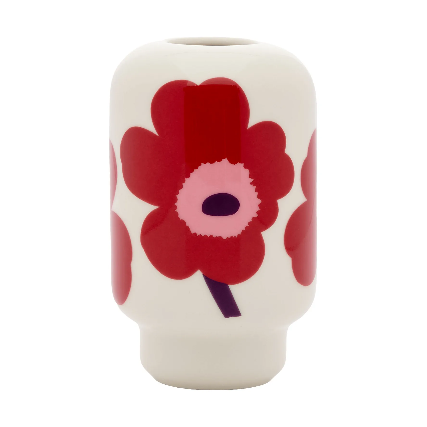 Vaso Unikko 14 cm, White-cranberry-pink-plum Marimekko