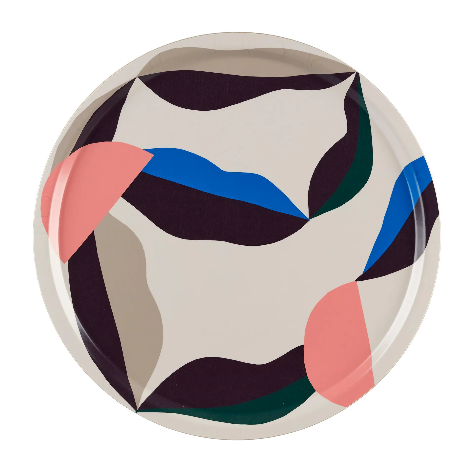 Vassoio Berry Ø 46 cm, Bianco naturale-blu-polvere Marimekko