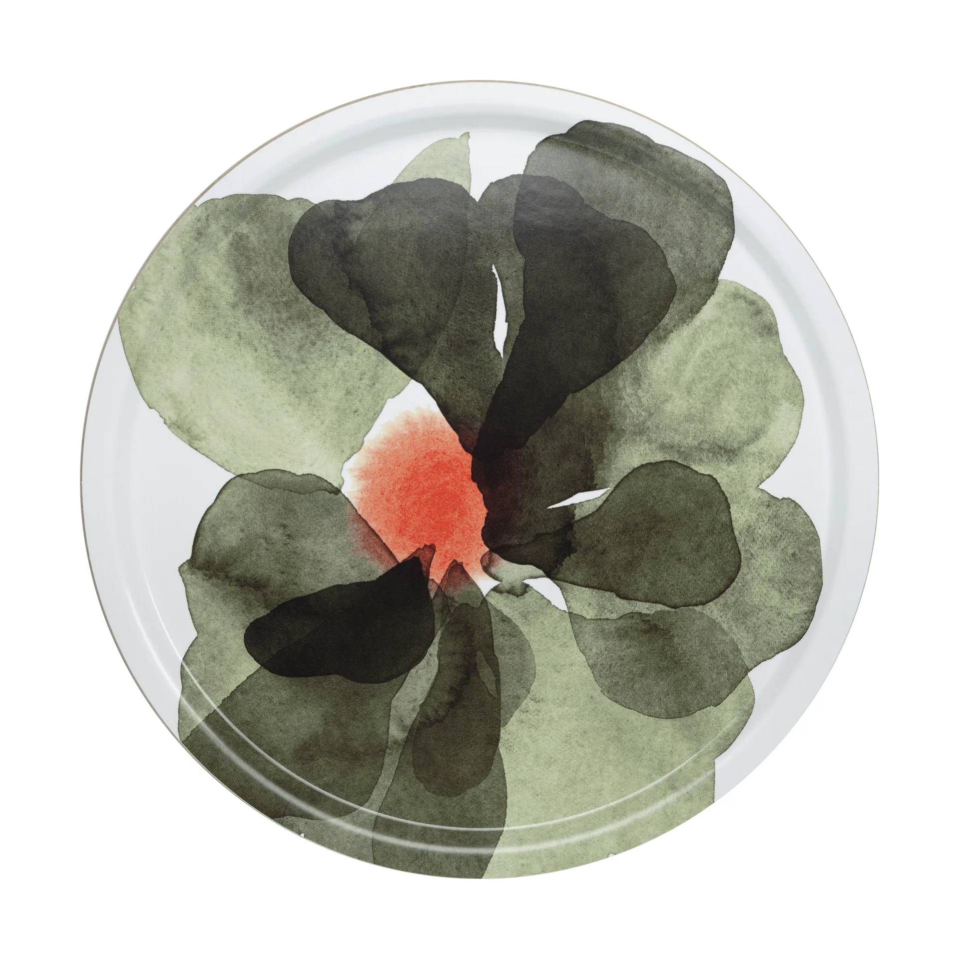 Vassoio Valssi Ø46 cm, Bianco-verde foresta-rosso pomodoro Marimekko