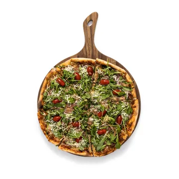 Tagliere da portata rotondo Markus 35x48 cm - Acacia - Markus Aujalay