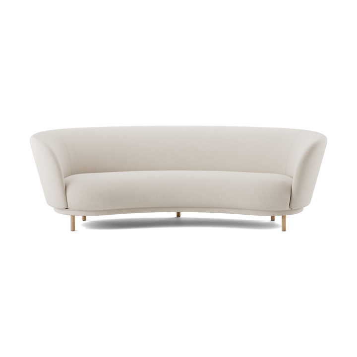 Divano Dandy 3 posti - Rovere naturale-Linara 05 Porridge - Massproductions