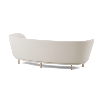 Divano Dandy 3 posti - Rovere naturale-Linara 05 Porridge - Massproductions