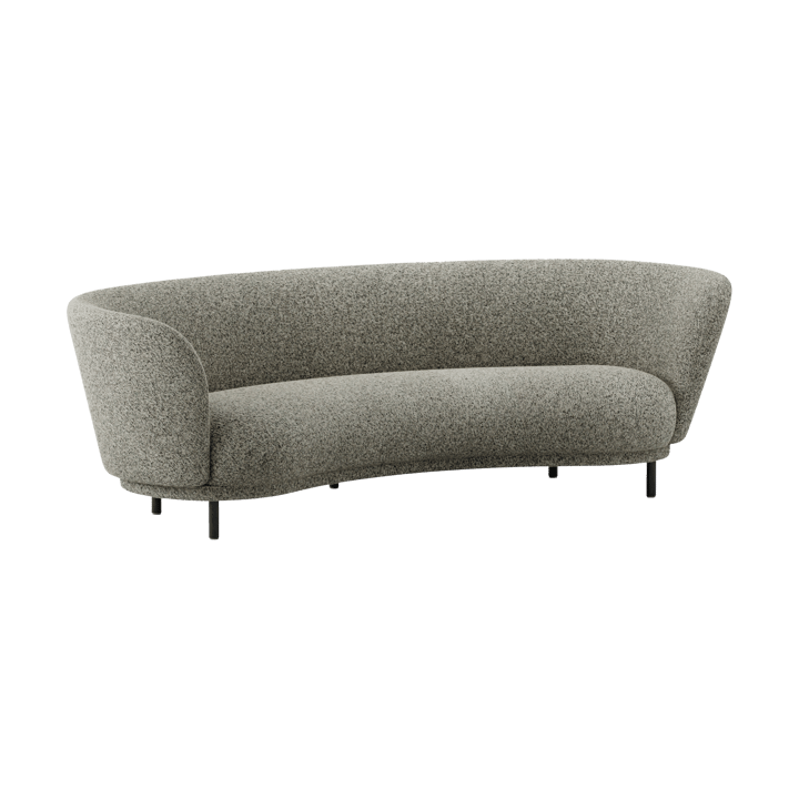 Divano Dandy 3 posti, Rovere nero - Kirkby Design, Spiral - 23 Monochrome Massproductions