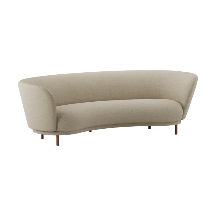 Divano Dandy 3 posti, Walnut-Ecriture 240 Massproductions