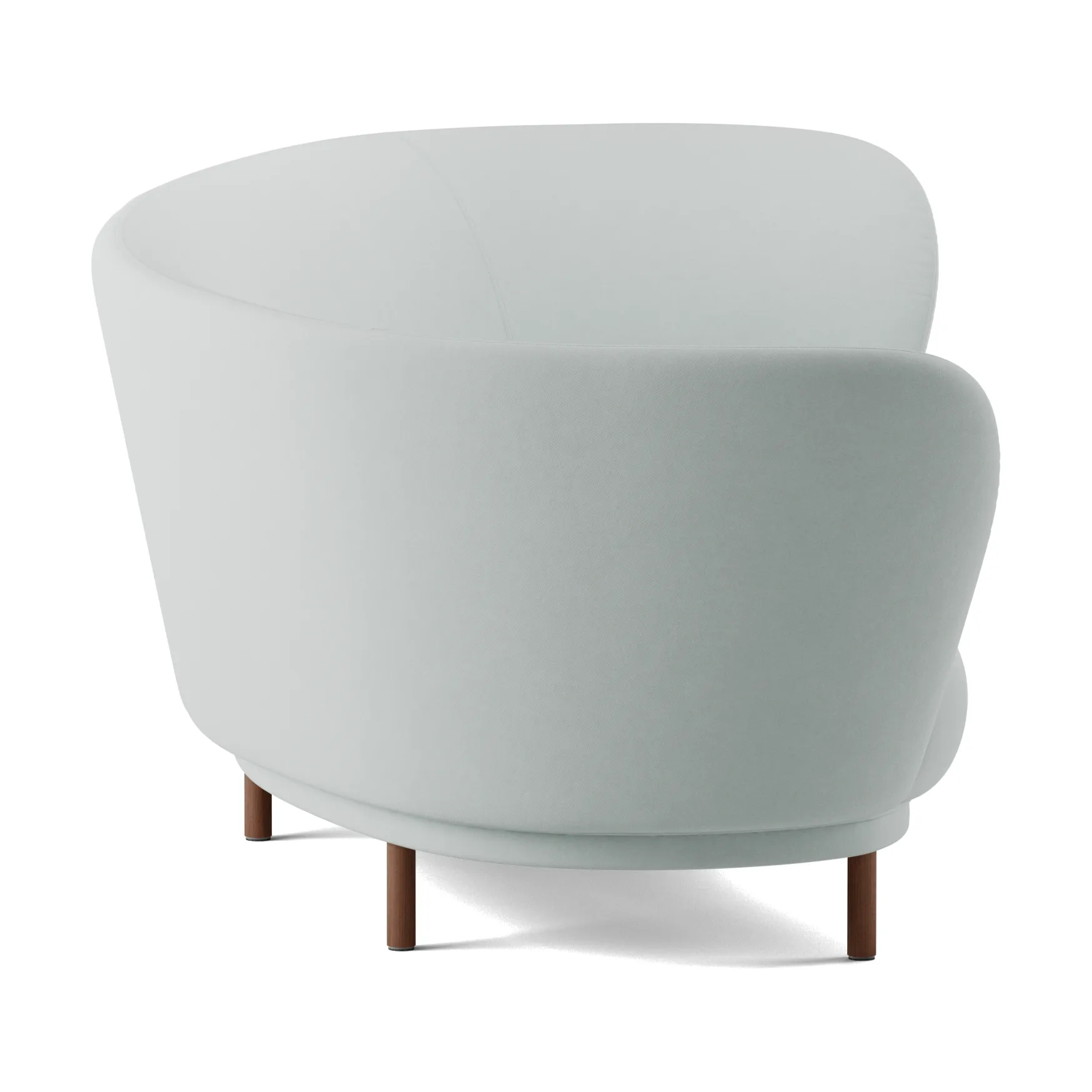 Divano Dandy 3 posti, Walnut-Linara 253 Swedish Grey Massproductions