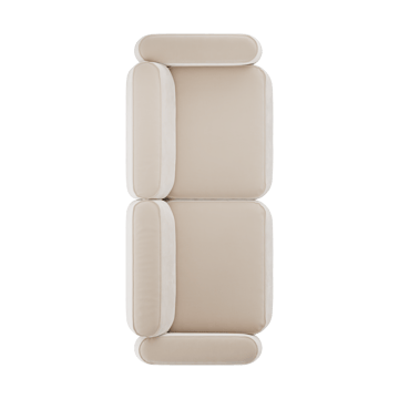 Divano Patch 2,5 posti - Atlantis 52 Alabaster - Massproductions
