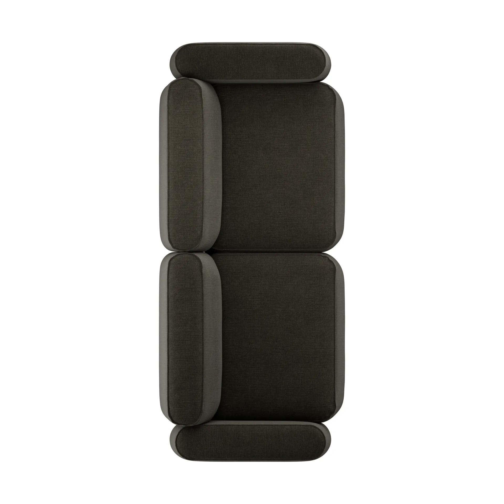 Divano Patch 2,5 posti, Linara 90 Espresso Massproductions