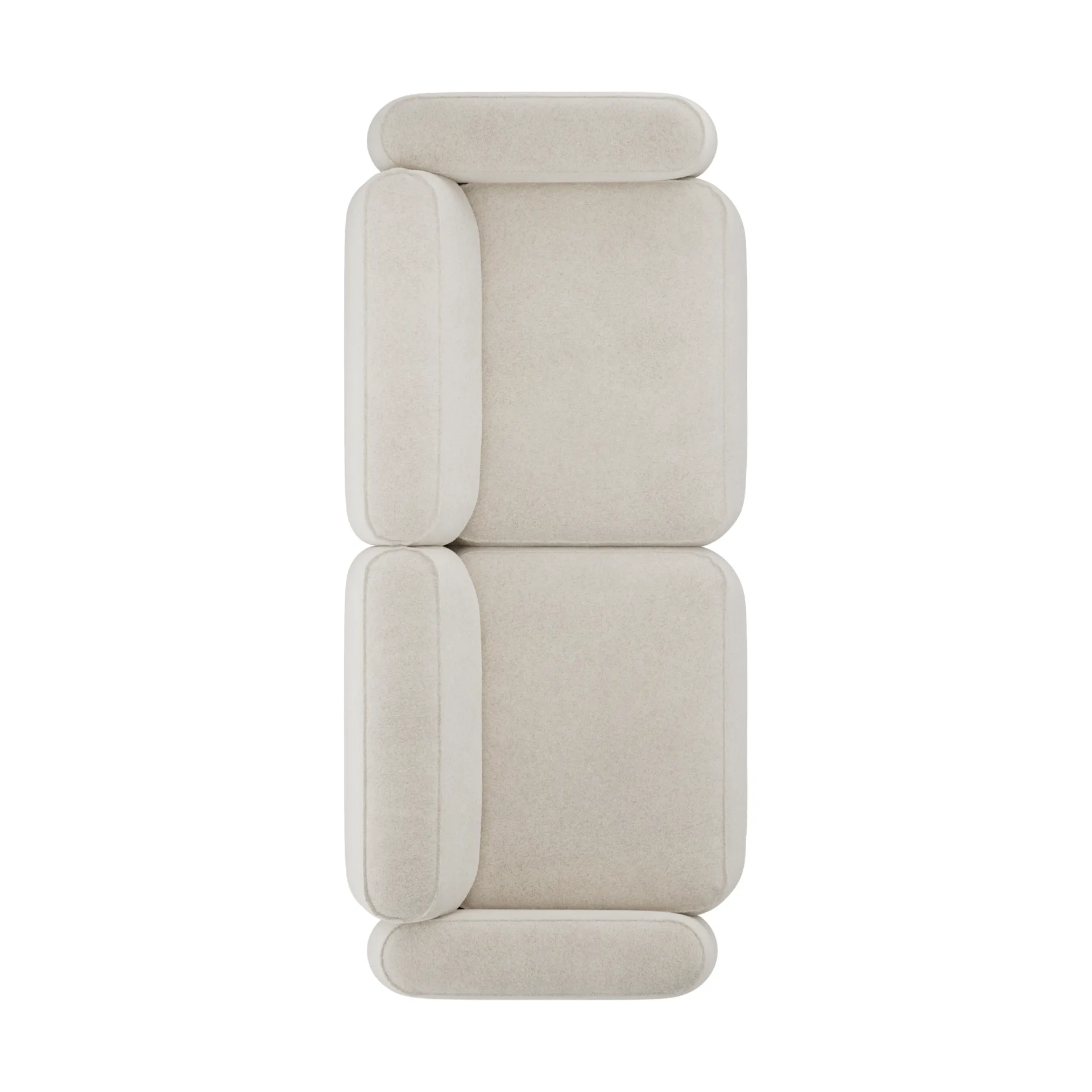 Divano Patch 2,5 posti, Spiral 21 Chalk Massproductions