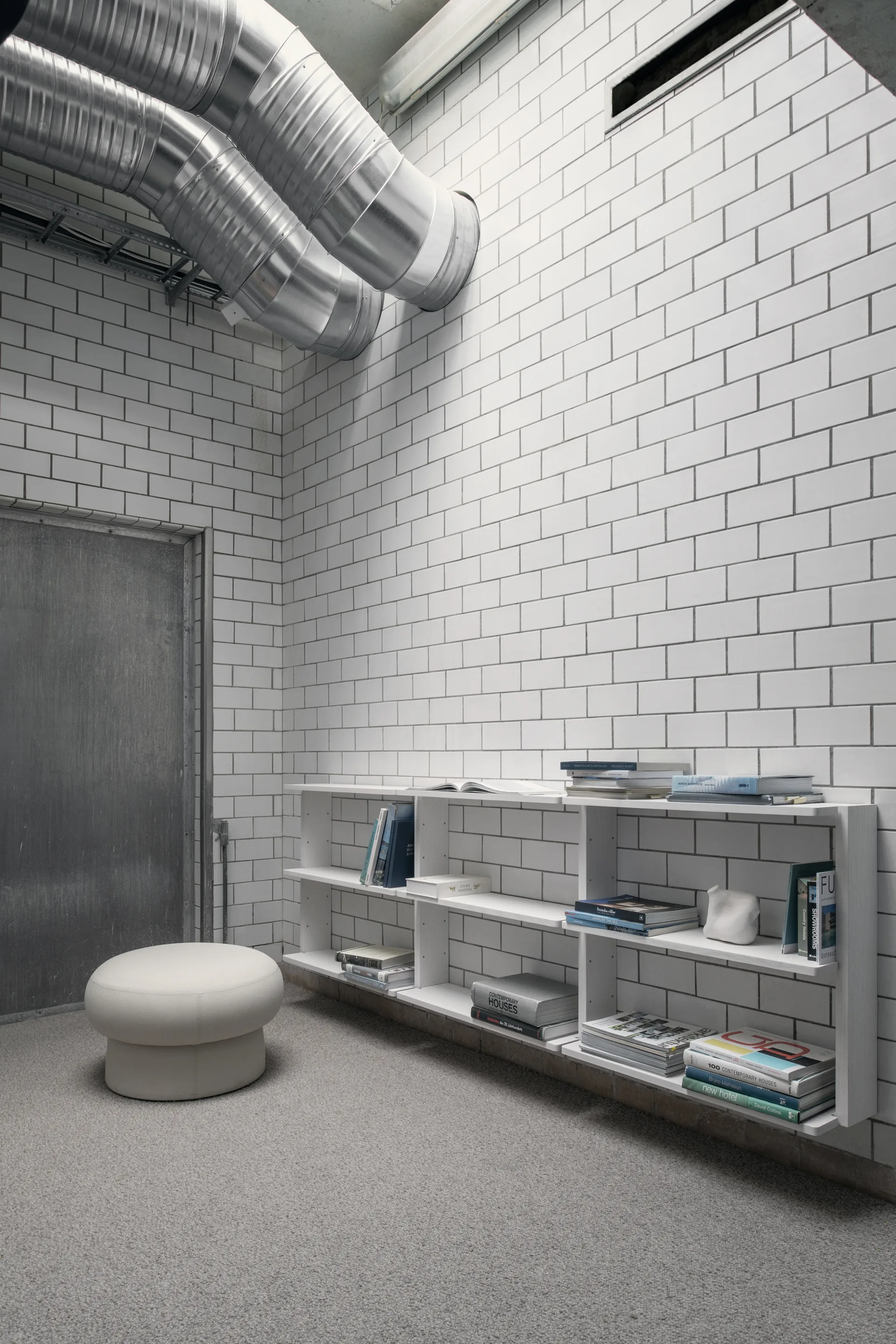 Gridlock Side Panel H740, Frassino tinto bianco Massproductions