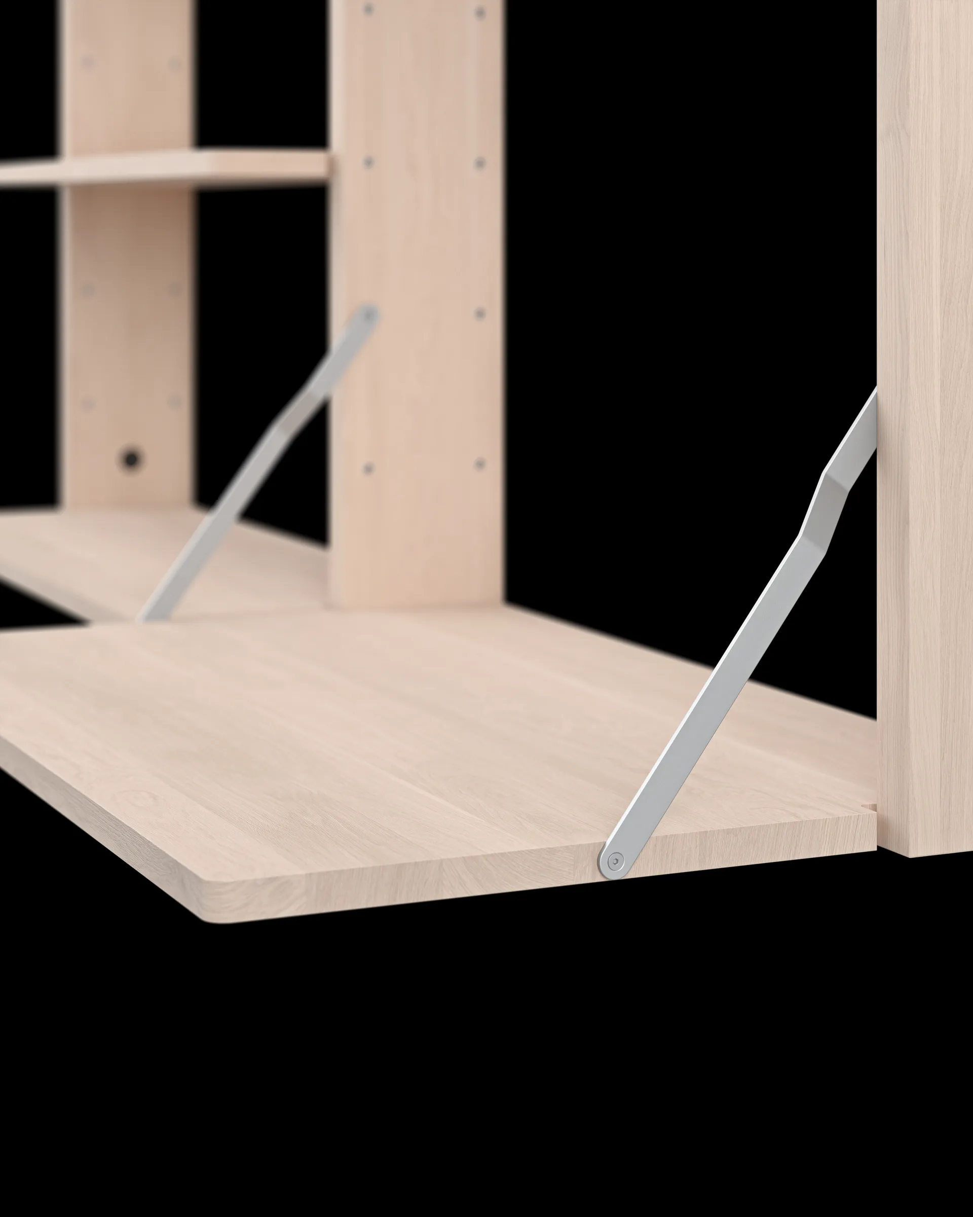 Mensola da parete con scrivania Gridlock – M1-A4-0-D, Frassino naturale Massproductions