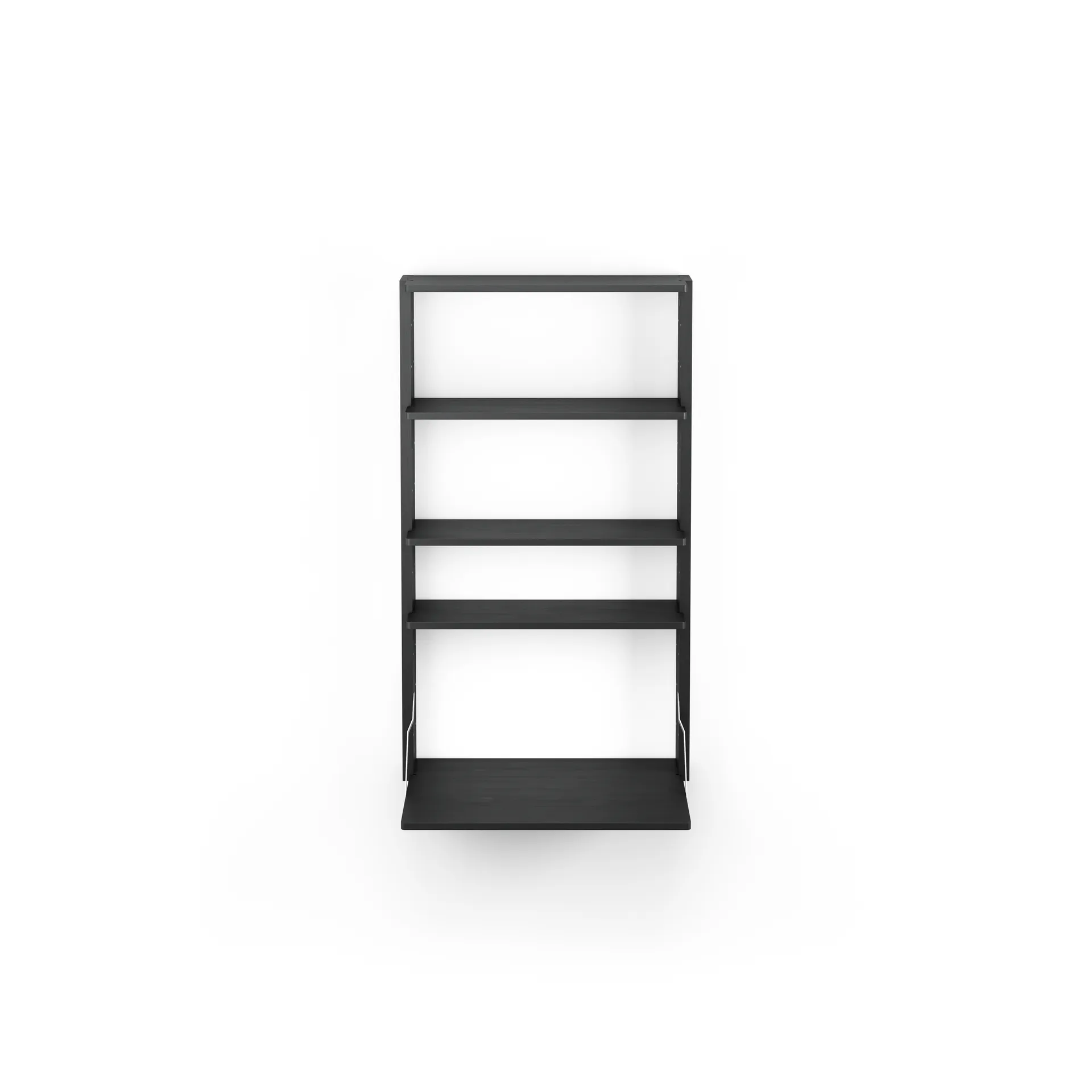 Mensola da parete con scrivania Gridlock – M1-A4-0-D, Frassino tinto nero Massproductions