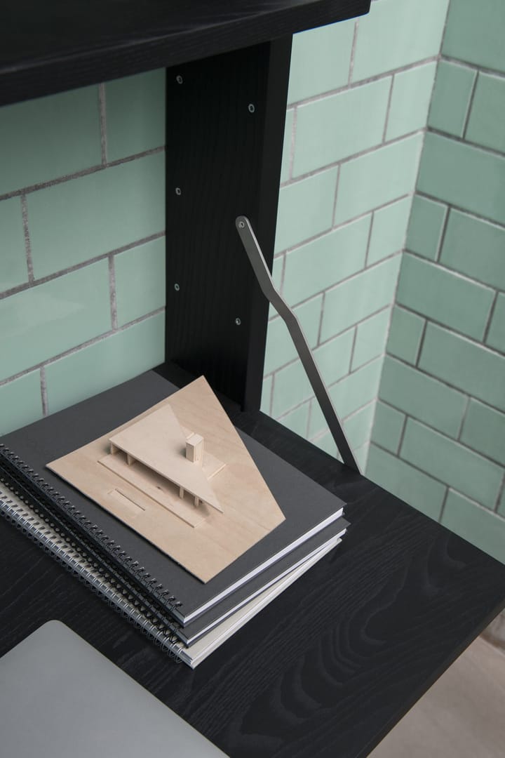 Mensola da parete con scrivania Gridlock – M1-A4-0-D - Frassino tinto nero - Massproductions