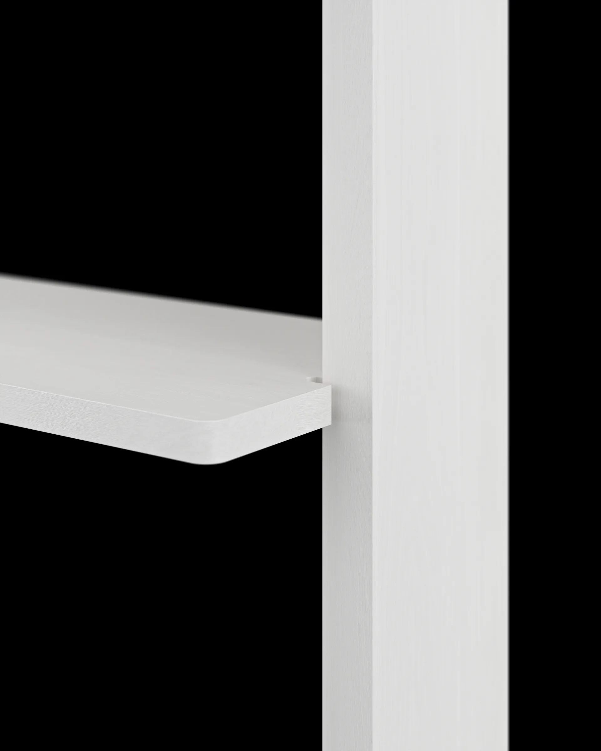 Mensola da parete Gridlock – S2-A6-0, Frassino tinto bianco Massproductions